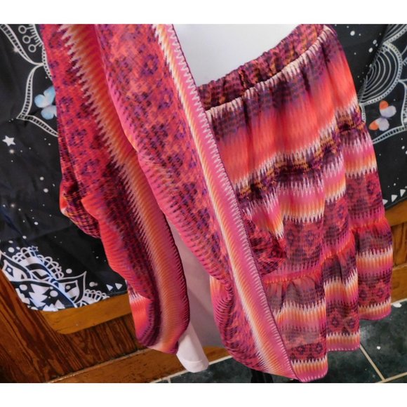 B-Wear Striped Sunset Skirt - Picture 3 of 3